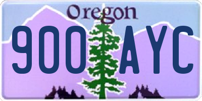 OR license plate 900AYC