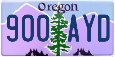 OR license plate 900AYD