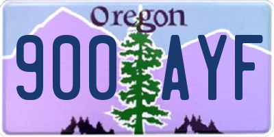 OR license plate 900AYF