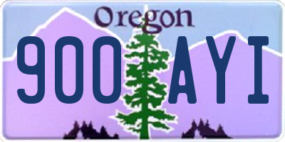 OR license plate 900AYI