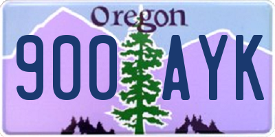 OR license plate 900AYK