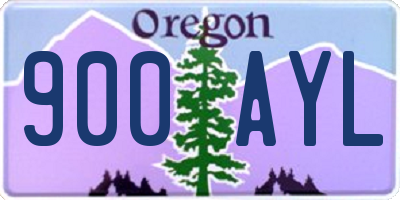 OR license plate 900AYL