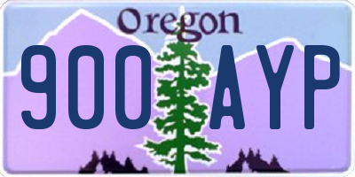 OR license plate 900AYP