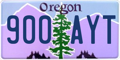 OR license plate 900AYT
