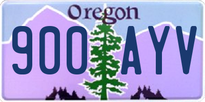 OR license plate 900AYV