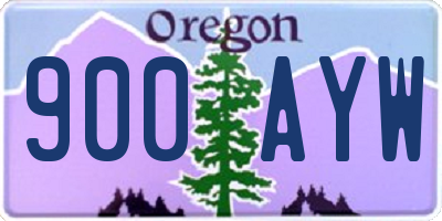 OR license plate 900AYW