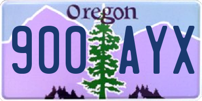 OR license plate 900AYX
