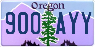 OR license plate 900AYY
