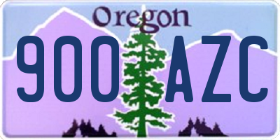 OR license plate 900AZC