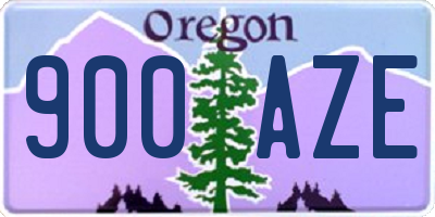OR license plate 900AZE