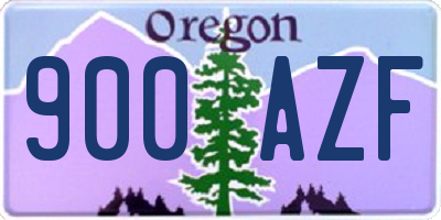OR license plate 900AZF