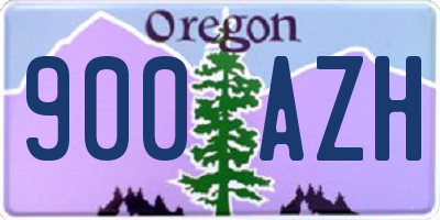 OR license plate 900AZH