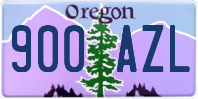 OR license plate 900AZL