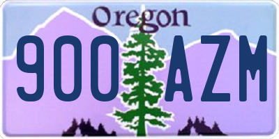 OR license plate 900AZM
