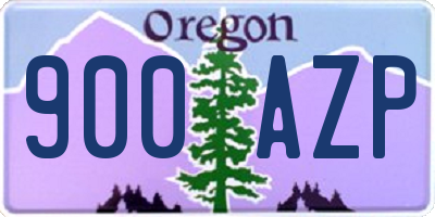 OR license plate 900AZP