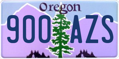OR license plate 900AZS