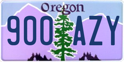 OR license plate 900AZY
