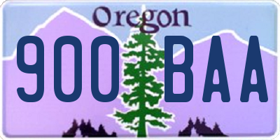 OR license plate 900BAA