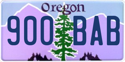 OR license plate 900BAB