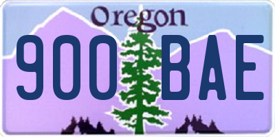 OR license plate 900BAE