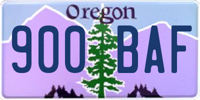 OR license plate 900BAF