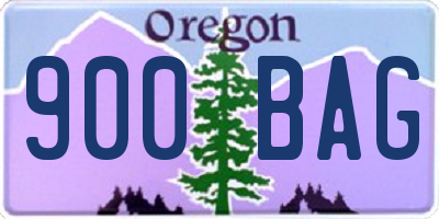 OR license plate 900BAG