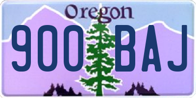 OR license plate 900BAJ