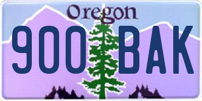 OR license plate 900BAK