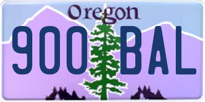 OR license plate 900BAL