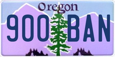 OR license plate 900BAN