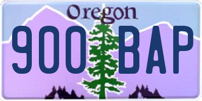 OR license plate 900BAP