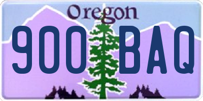 OR license plate 900BAQ