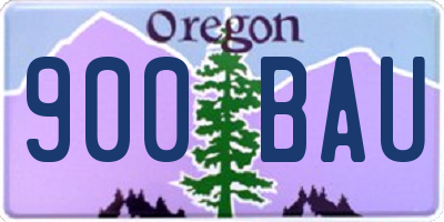OR license plate 900BAU