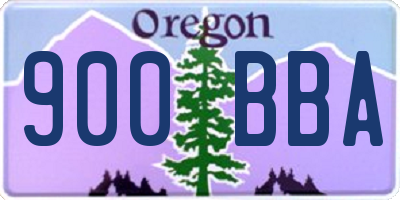 OR license plate 900BBA