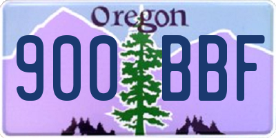 OR license plate 900BBF