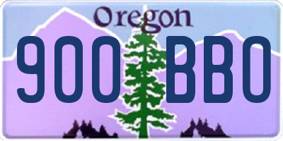 OR license plate 900BBO