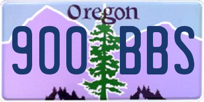 OR license plate 900BBS