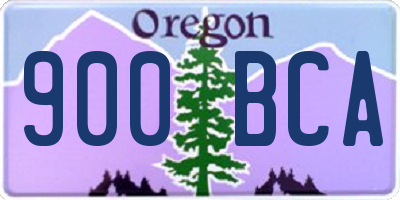 OR license plate 900BCA