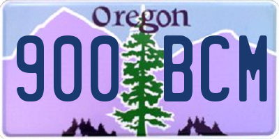 OR license plate 900BCM