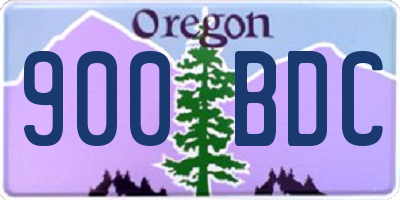 OR license plate 900BDC