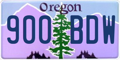 OR license plate 900BDW