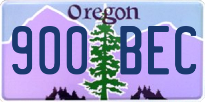OR license plate 900BEC