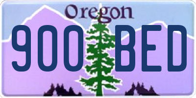 OR license plate 900BED