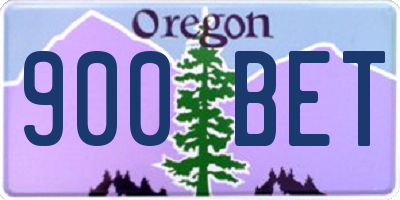 OR license plate 900BET