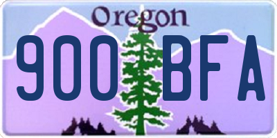 OR license plate 900BFA