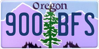 OR license plate 900BFS