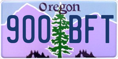 OR license plate 900BFT