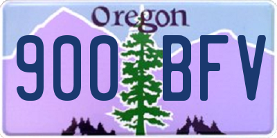 OR license plate 900BFV
