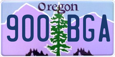 OR license plate 900BGA