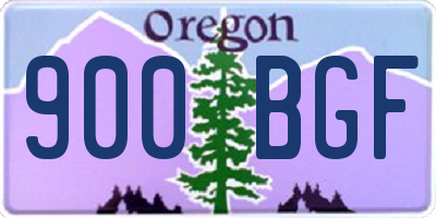 OR license plate 900BGF